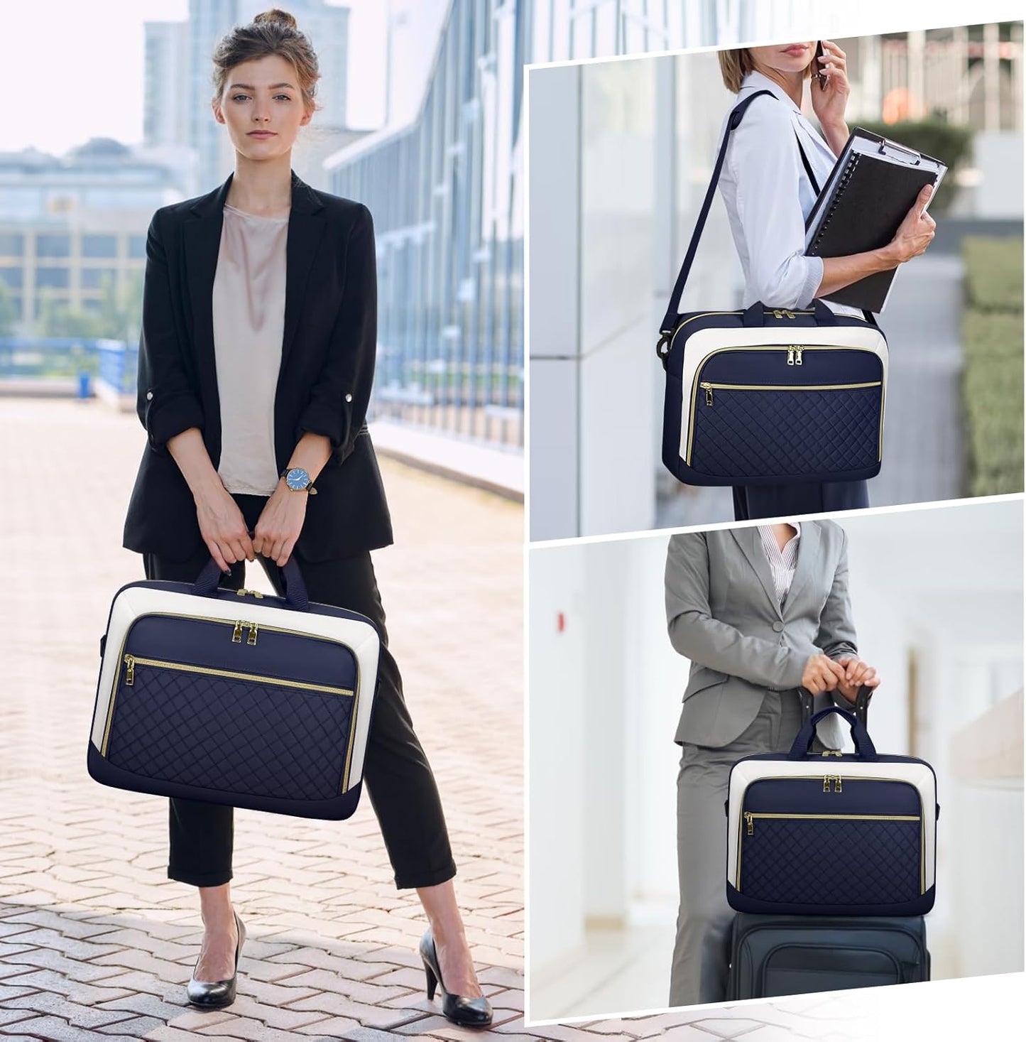 Laptop Bag 17 Inch Laptop Briefcase for Women Waterproof Computer Messenger Bag Professional Laptop Case for Business Work - PuriLite
