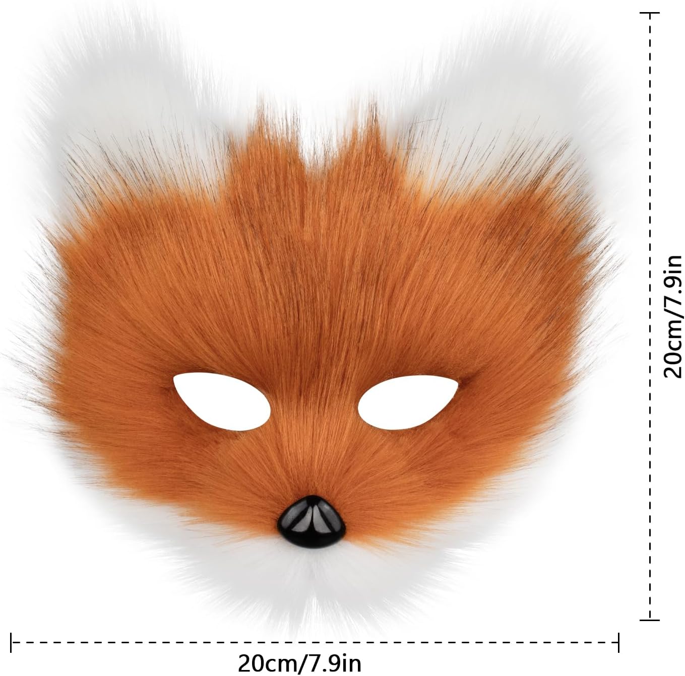 hbbhml Animal Fox Wolf Mask Halloween Party Cosplay Costumes Props Plush Cat Half Face Masks Christmas Masquerade