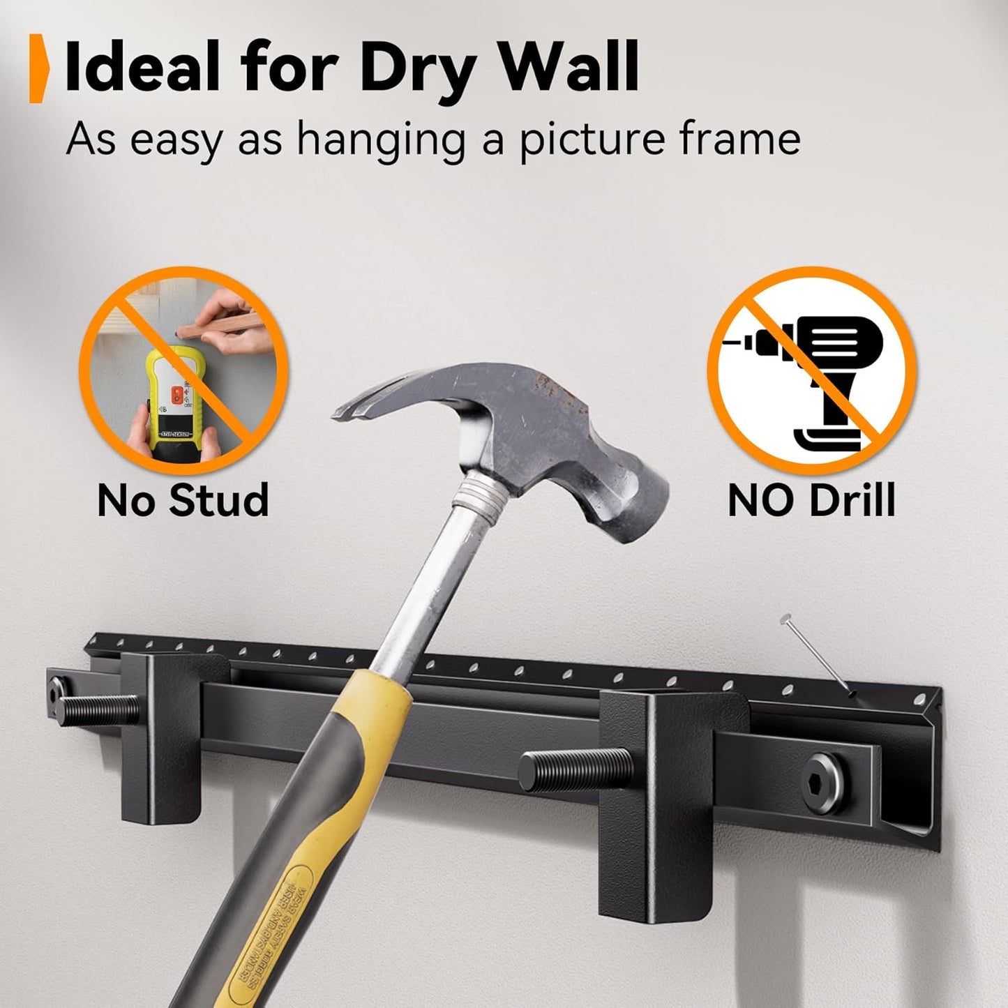 AENTGIU Studless TV Wall Mount, No Drill Drywall TV Bracket Hanger for 32-75 inch Flat Screen TVs, No Anchors, No Stud, Heavy Duty, Easy Install with All Hardware Included