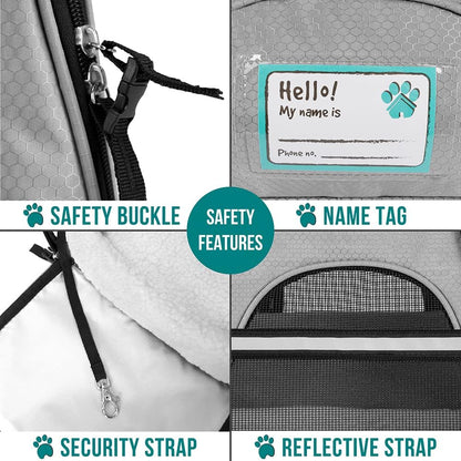 Premium Airline Approved Soft-Sided Pet Travel Carrier by PetAmi | Ventilated, Comfortable Design with Safety Features | Perfect For Plane or Car | Ideal for Small to Medium Sized Cats, Dogs, and Pets