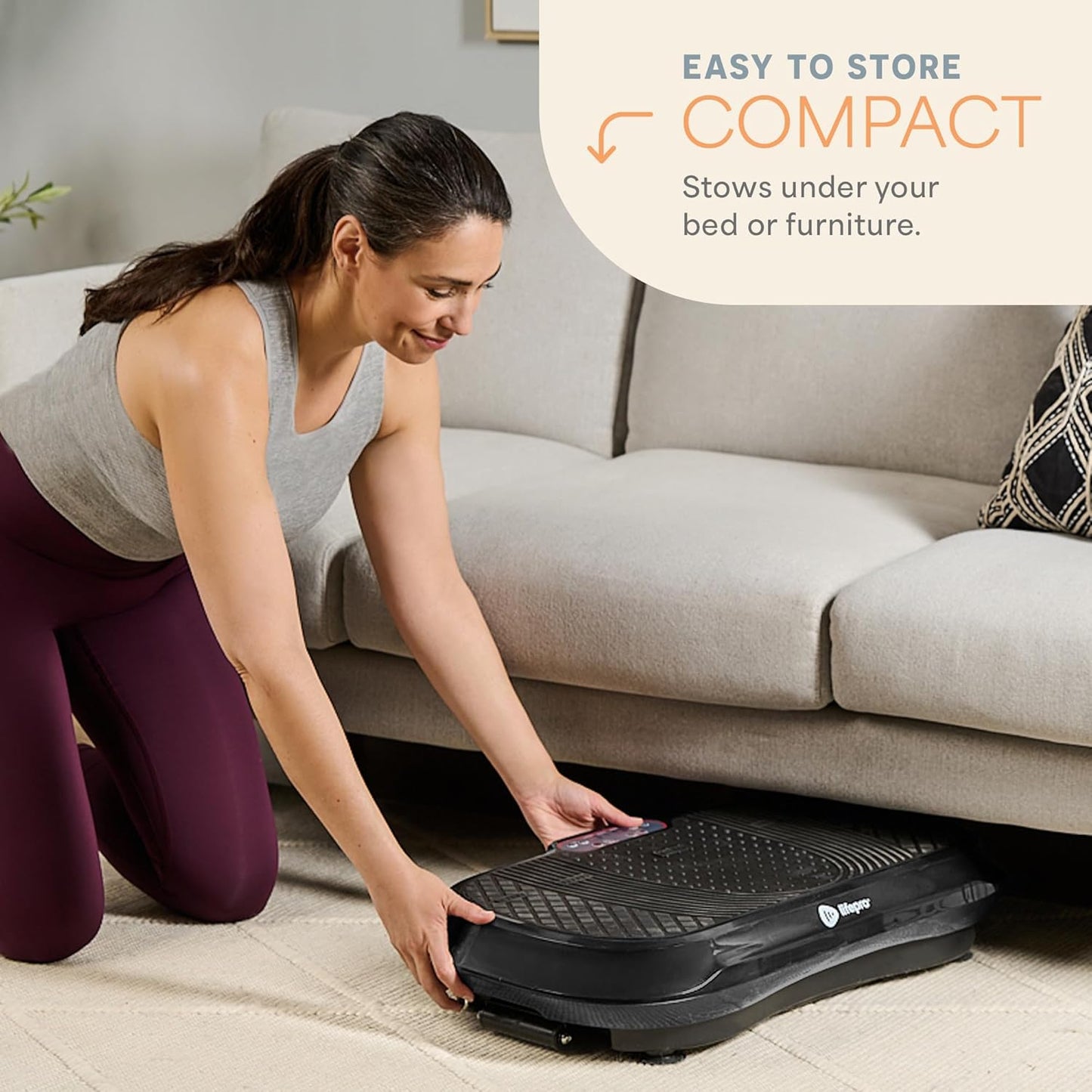 Lifepro Waver Vibration Plate Exercise Machine – Whole Body Oscillation Platform w/ 99 Speed Levels & 9 Programs – Remote Control, Loop & Resistance Bands for Full Body Home Gym Workout