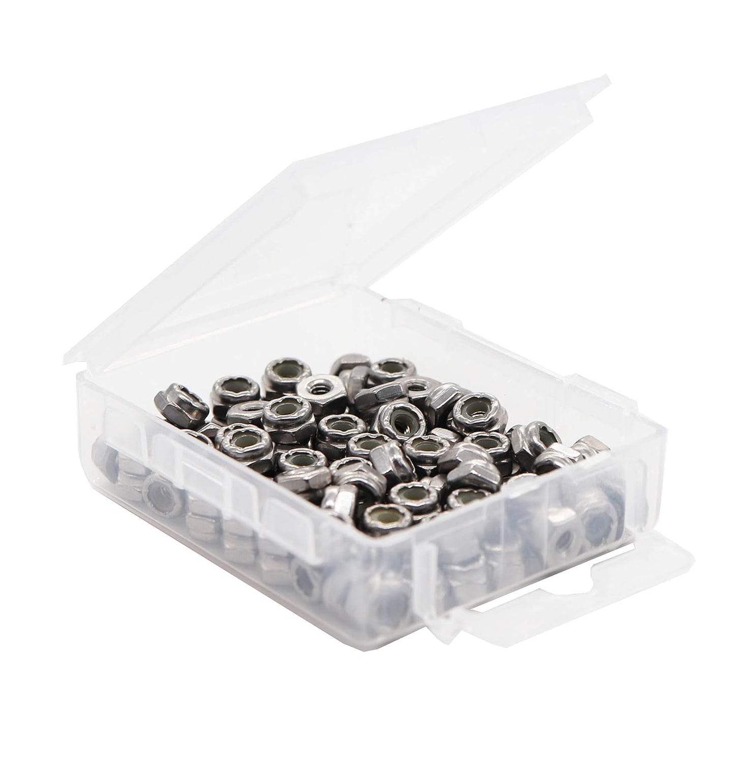 binifiMux 50pcs 1/4-20 Nylon Inserted Self Locking Nuts 304 Stainless Steel