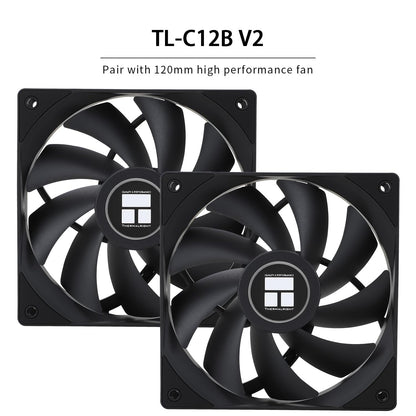 Thermalright Phantom Spirit 120 SE Black CPU Cooler,Dual TL-C12B V2 PWM Fans and Double Towers, 7 Heat Pipes Heatsink Cooler,for AM4/AM5&Intel LGA1851/1700/115X/1200, Computer CPU Cooling,Black