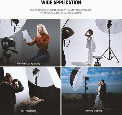 NEEWER 71"/180cm Parabolic Reflective Umbrella Photography with White Inner, Soft Lighting with Diffuser Cover, Bag, Quick Fold for Camera Photo Studio Video Light Shooting Monolight Flash, NS4U