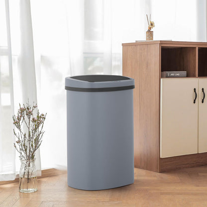 13 Gallon 50 Liter Garbage Can Kitchen Trash Can with Lid Automatic Sensor Touch Free Stainless Steel Waste Bin for Bathroom Bedroom Home Office,Black