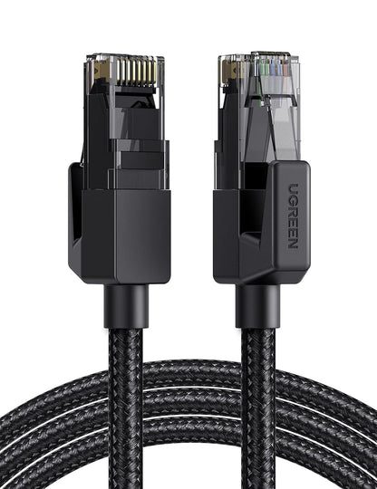UGREEN Cat 6 Ethernet Cable Braided Cat6 Gigabit High Speed 1000Mbps Internet Cable RJ45 Shielded Network LAN Cord Compatible for PC PS5 PS4 PS3 Xbox Smart TV Router 15FT