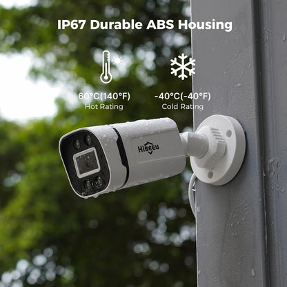 Hiseeu 3K PTZ Wired Security Camera System Outdoor 360°View with Alarm Spotlight, Audio,8CH 5MP DVR,8PCS CCTV Cameras,3TB HDD,Person/Vehicle Detection,100FT Night Vision,24/7 Record,Smart Playback