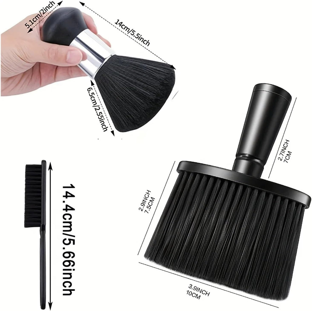 5 Pcs Hair Clipper Neck Dust Removal Brush Set, Bristle Hair Styling Tool,