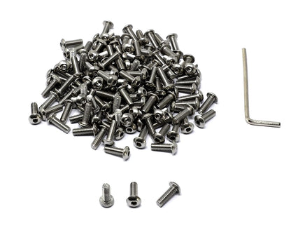 iexcell 50 Pcs M6 x 20mm Thread Pitch 1 mm Stainless Steel 304 Hex Socket Button Head Cap Screws Bolts Kit