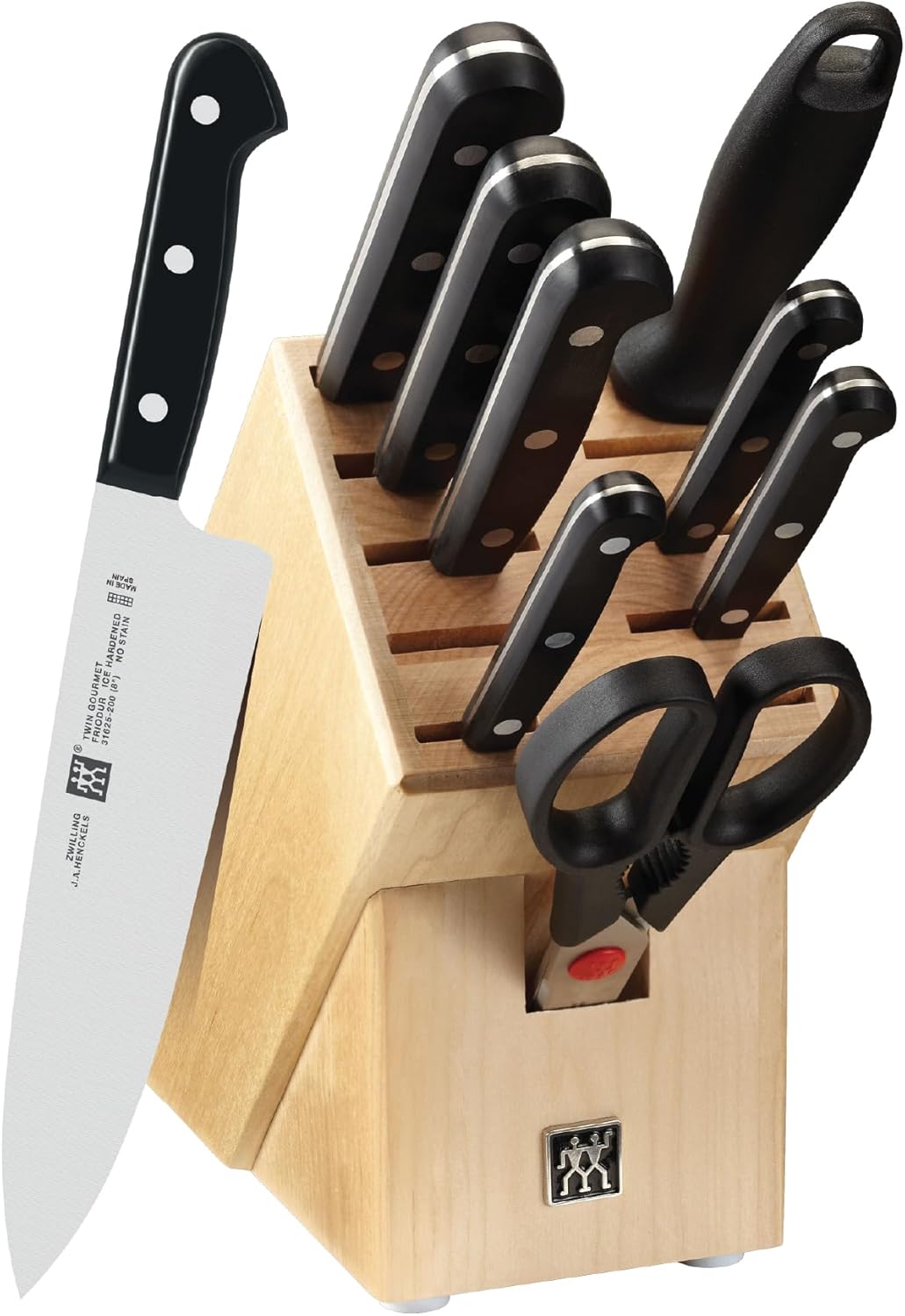 Zwilling J.A. Henckels HI Forged Contour 9 PC Block Set, Black/Silver