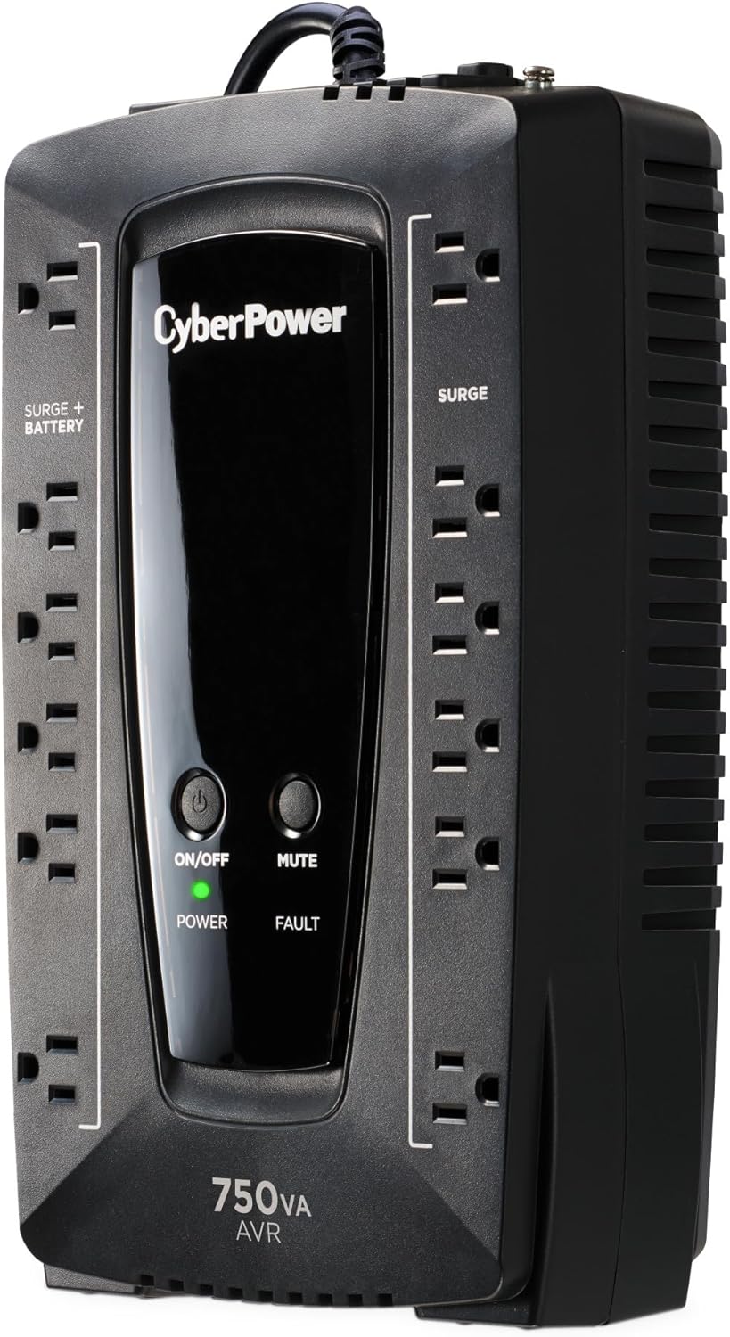 CyberPower AVRG900LCD Intelligent LCD UPS System, 900VA/480W, 12 Outlets, AVR, Compact