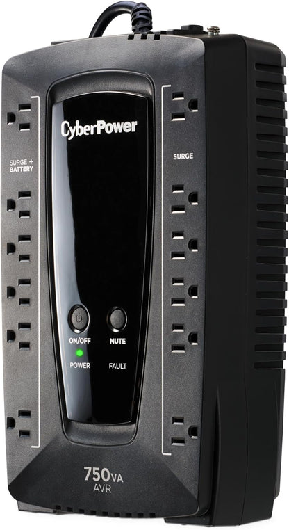 CyberPower AVRG900LCD Intelligent LCD UPS System, 900VA/480W, 12 Outlets, AVR, Compact