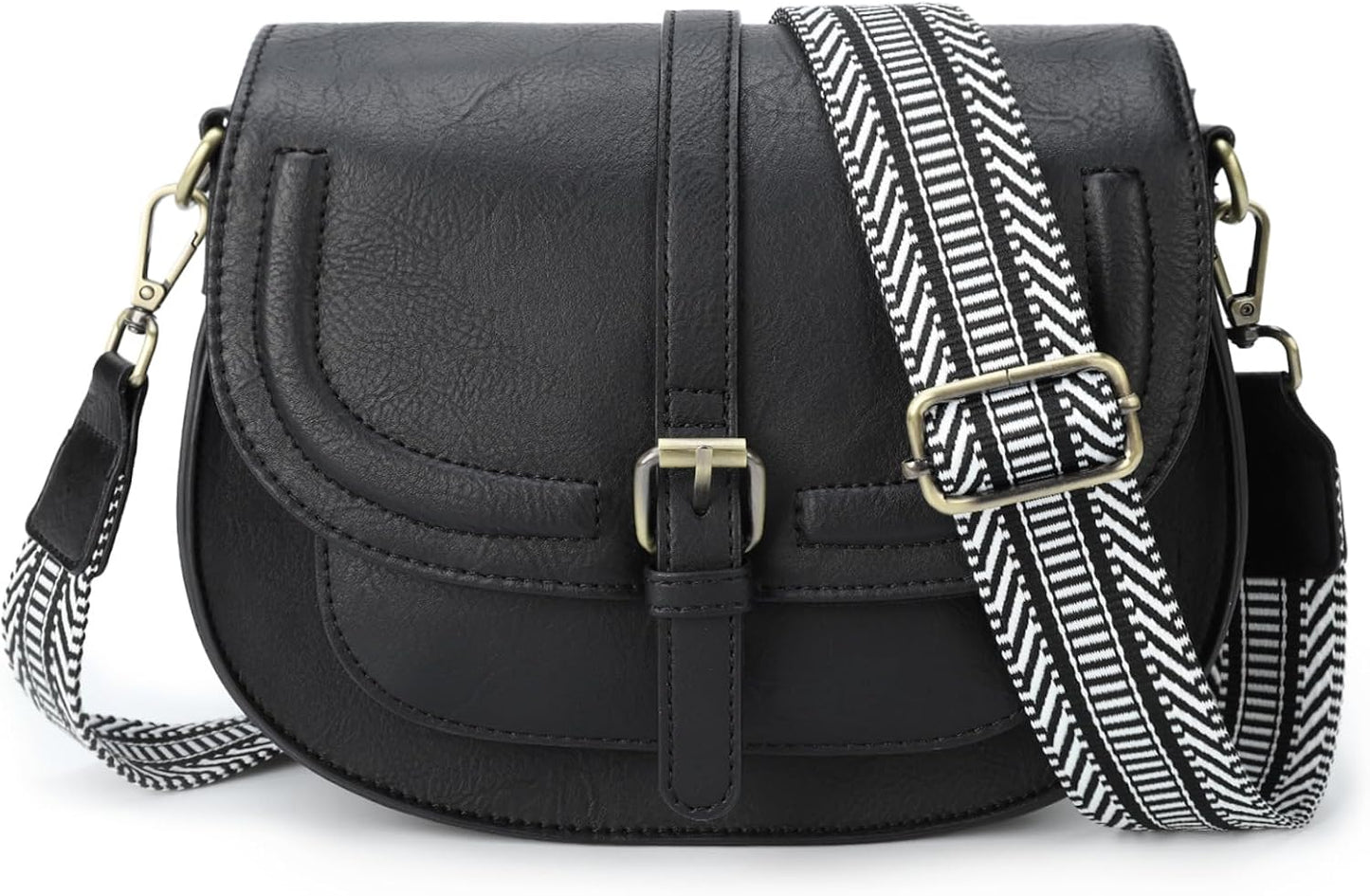 Crossbody Bags for Women Small Over the Shoulder Saddle Purses and Boho Cross body Handbags,Vegan Leather