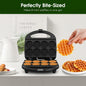 KEINVE Mini Waffle Maker for Kids, Make Bite-Sized 8 * 2" Tiny Waffles, Great for Breakfast, Snacks, Desserts and More - PuriLite