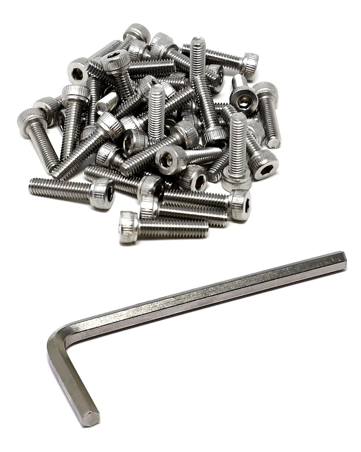 iexcell 25 Pcs M6 x 20mm Thread Pitch 1 mm Stainless Steel 304 Hex Socket Head Cap Screws Bolts Kit