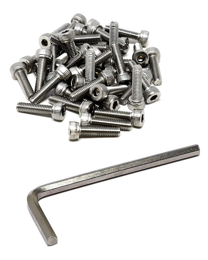 iexcell 25 Pcs M6 x 20mm Thread Pitch 1 mm Stainless Steel 304 Hex Socket Head Cap Screws Bolts Kit