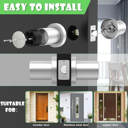 FITNATE Fingerprint Door Knob, Smart Biometric Door Lock with App Control, Keyless Entry Door Knob with Bluetooth Digital Code, Touch to Open Knob for Bedroom,Home,Hotel,Office, Black
