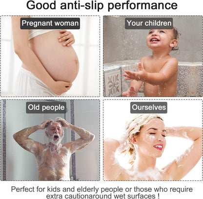 Square Shower Mat, Non Slip Bath Mat, Loofah Shower Stall Mats for Walk-in Shower, 32 x 32 Inches Shower Floor Mat with Drain, Bath Mats for Showers Bathroom, Tub, Seniors