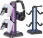 KDD RGB Headset Stand with 9 Light Modes – Rotating Headphone Holder with Detachable Controller Hooks - PuriLite