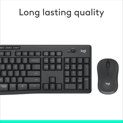 Logitech MK270 Wireless Keyboard and Mouse Combo for Windows, 2.4 GHz Wireless, Compact Mouse, 8 Multimedia and Shortcut Keys, 2-Year Battery Life, for PC, Laptop - Rose