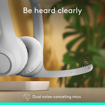 Logitech Zone 301 Wireless Bluetooth Headset with Noise-Canceling Microphone, Compatible with Windows, Mac, Chrome, Linux, iOS, iPadOS, Android – Graphite