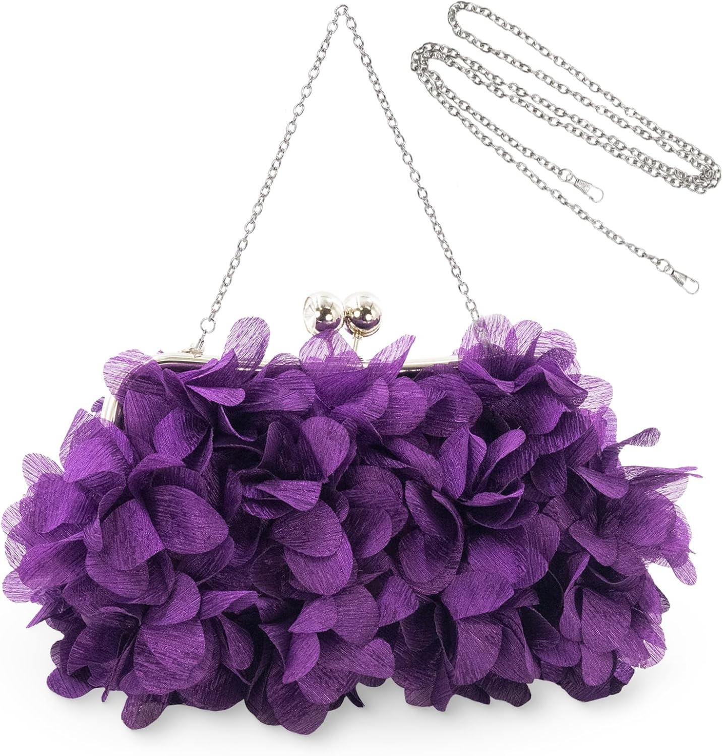 JAMBHALA Clutch Evening Handbags Floral Appliques Small Clutch Purses for Women
