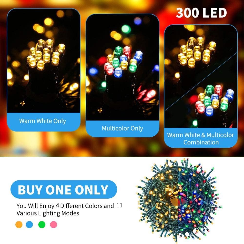 Tcamp 105FT 300 LED Purple Orange Halloween Decorations Lights Motion Activated Sync with 4 Scary Music, 6 Modes Halloween String Lights for Party Yard Outdoor Indoor Decor (3 Sets Connectable)