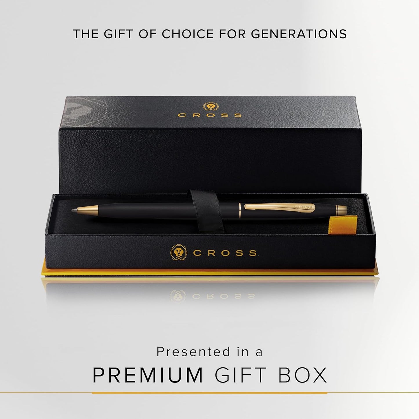 Cross Classic Century Classic Black Ballpoint Pen with 23 Karat Gold Plated Appointments (2502)