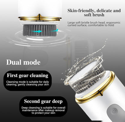 Facial Cleansing Brush,Face Scrubber,Electric Face Cleansing Brush,Comes with Three Replaceable Brush Heads,and USB Rechargeable,Electric Exfoliating Rotating Massage Device Waterproof Deep Cleaning