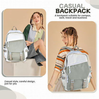 School Backpack for Women Men College High School Bags for Boys Girls Casual Daypack Laptop Backpack Waterproof Black Bookbag Travel Rucksack