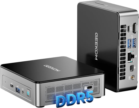 GEEKOM Air12 Mini PC(3-Year Quality Support) with 13th Gen Intel N150, 16GB DDR5 RAM 512GB M.2 2280 NVMe Gen3*4 SSD, Mini Desktop Computer, 4K Dual Display/HDMI2.0/DP 1.4/WiFi6/BT5.2/SD Slot