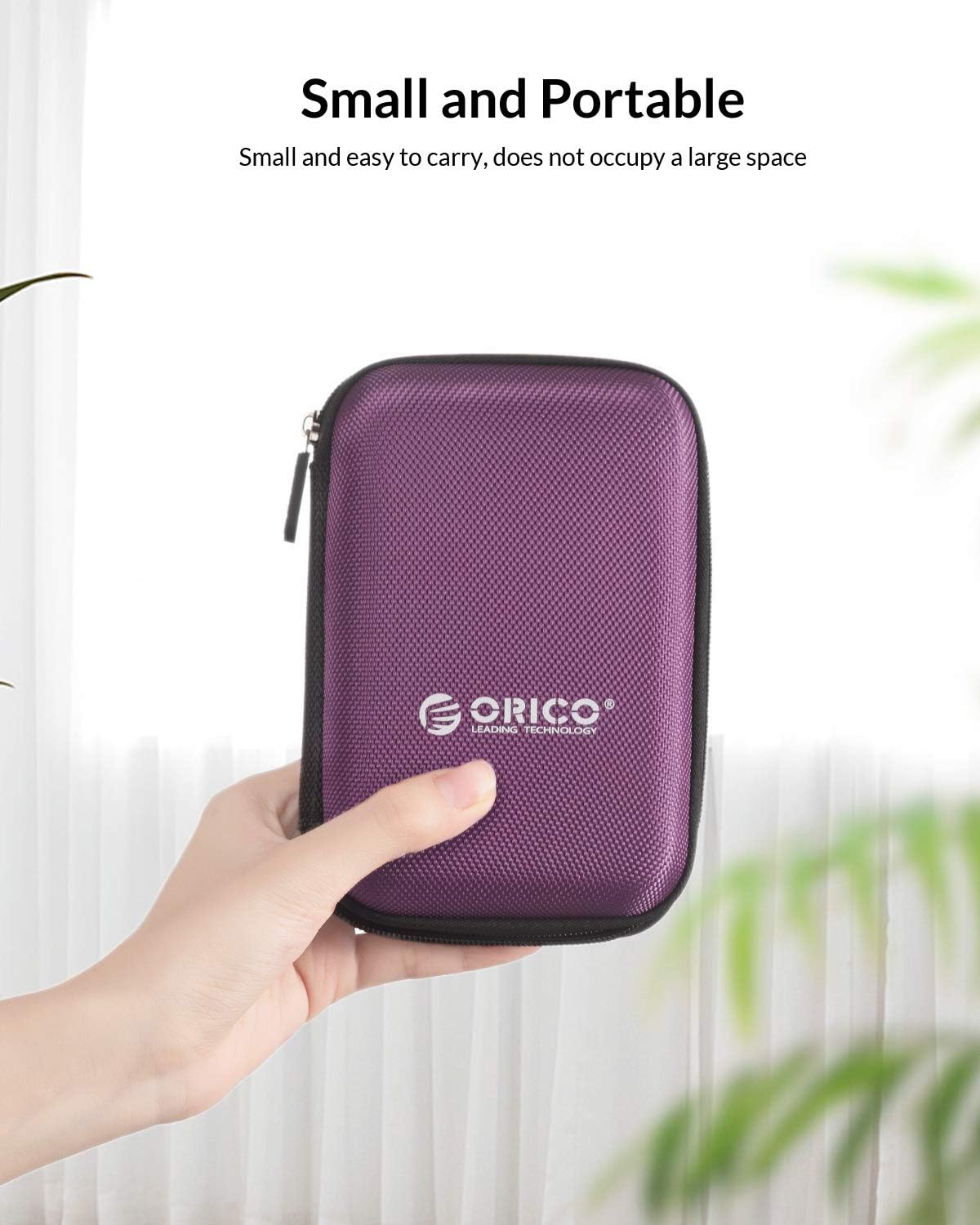 ORICO 5 Pack External Hard Drive Case 2.5 Inch Shockproof Hard Drive Bag Travel Electronics Organizer Carry Case for WD, Toshiba, Seagate, Samsung, Hitachi Hard Drive and Accessories like SD Card, USB Cable, Power Bank, Earphone, Black