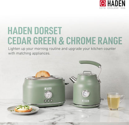 Haden Dorset 75070 Retro Stainless Steel Tea Kettle, 1500W Hot Water Kettle Electric Kettles for Boiling Water, 1.7L Black/Copper Electric Tea Kettles Automatic Shut Off, Boil-Dry Protection Tea Pots