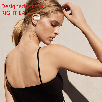 Open Ear Headphone,5.3 Bluetooth Headset for Cell Phones Wireless Earpiece Single Headset 15Hrs Talking with Noise Cancelling Mic Handsfree Earbud for iPhone Android Laptop Trucker Driver(Black)