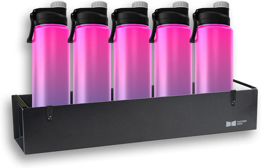 Magnetic Metal Bottle & Spice Organizer | Holds Bottles, Cups, Spice Jars | Ideal for Kitchen Cabinets & Refrigerators | Pink, Large