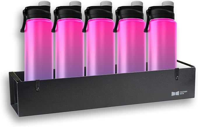 Magnetic Metal Bottle & Spice Organizer | Holds Bottles, Cups, Spice Jars | Ideal for Kitchen Cabinets & Refrigerators | Pink, Large