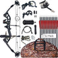 Topbows Compound Bow 30-55lbs 24"-29.5" Archery Hunting Equipment Max Speed 310fps with Accessories Right Handed