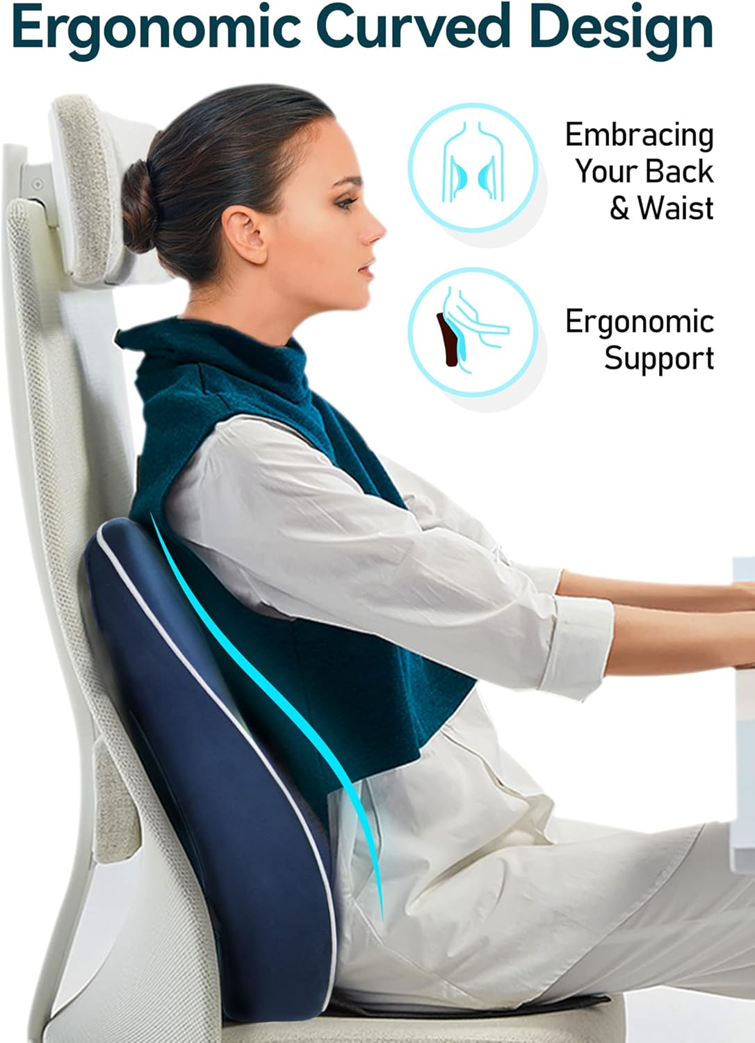 Purilite Select Ergonomic Lumbar Support Cushion