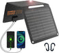 20W Solar Panel, ETFE Foldable Portable Small Solar Panels, Monocrystalline PV Module Solar Charger with QC3.0 USB A/USB C Ports, IP67 Waterproof Power Emergency for Phone Power Bank Tablet