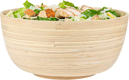 Restaurantware-Bambuddha 15 Ounce Small Salad Bowl, 1 Heavy-Duty Round Salad Bowl - Sustainable, Reusable, Black Bamboo Serving Dish, for Serving Salads, Fruits, and Appetizers