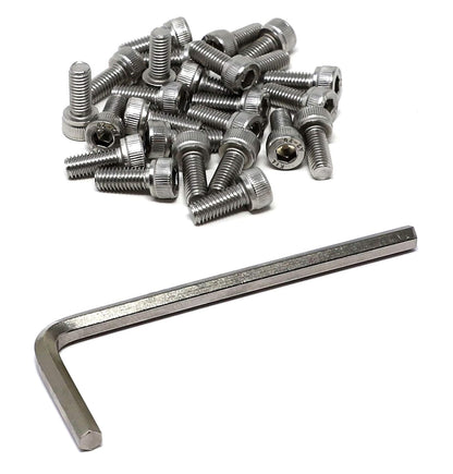 iexcell 25 Pcs M6 x 20mm Thread Pitch 1 mm Stainless Steel 304 Hex Socket Head Cap Screws Bolts Kit