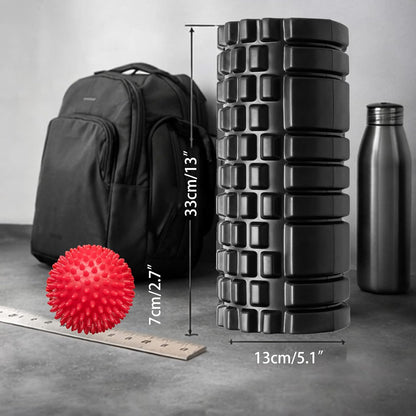 Foam Roller Massage Roller | Muscle Recovery Roller | Textured Back Roller | Deep Tissue Foam Roller | Home Gym Exercise Roller - PuriLite