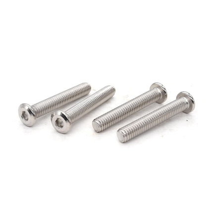 binifiMux 4pcs M10-1.25 x 70mm Serrated Flanged Hex Bolts Flange Hexagon Screws, Stainless Steel 18-8 (304), Plain Finish, DIN 6921