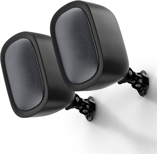 Saiyin Outdoor Indoor Speakers, Passive Stereo Speakers, Home Theater Surround Sound Speakers with Marine Grade Waterproof and Wall Mount Brackets for Patio, Garage, Home Surround System