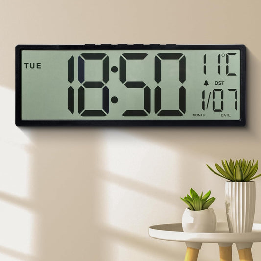 Purilite Select 15.5" Large Digital Wall Clock