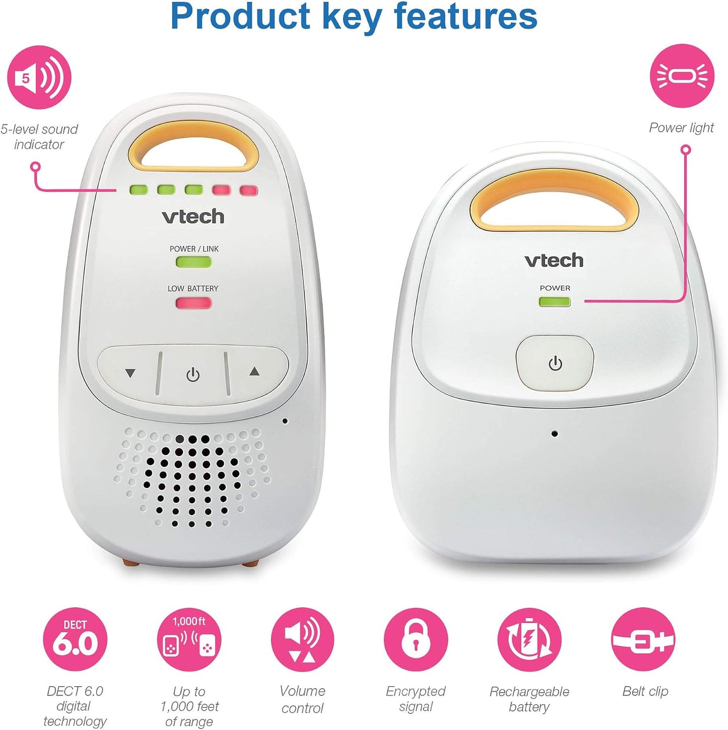 VTech Digital Audio Baby Monitor | Two Parent Units with Long-Range Wireless Communication