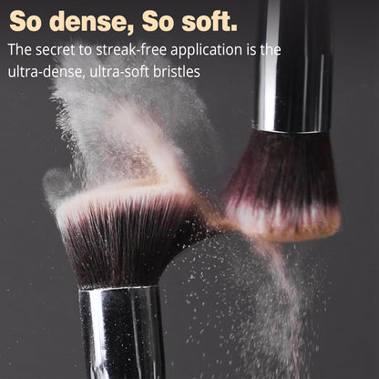 BEAKEY Makeup Brush Set Professional for Eye and Face, Foundation Blending, Eyeshadow, Concealer, Eye Shadow with 2 Blender Sponge, Paper Case, Gifts for Women