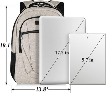 Backpack for Men and Women, School Backpacks for Teen Boys and Girls, Black Water Resistant Back Pack, Business Men Sturdy Computer Bag with USB Charging Port, Gifts