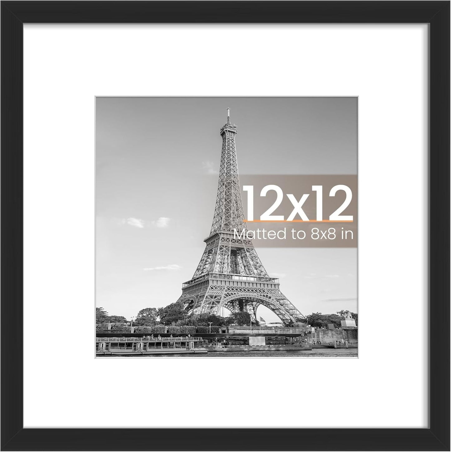 upsimples 11x14 Picture Frame, Display Pictures 8x10 with Mat or 11x14 Without Mat, Wall Hanging Photo Frames, Black