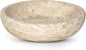 Natural Travertine Decorative Bowl for Entryway and Table Decor, 7.8 Inch Round Marble Storage Bowl for Keys, Jewelry, and Centerpiece Use, Modern Home Accent, Beige - PuriLite